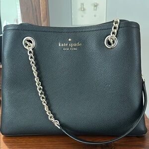Kate Spade Black Leather Tote Bag